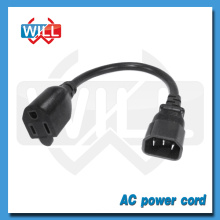 Cable de adaptador de corriente de 3 clavijas C13 a C14